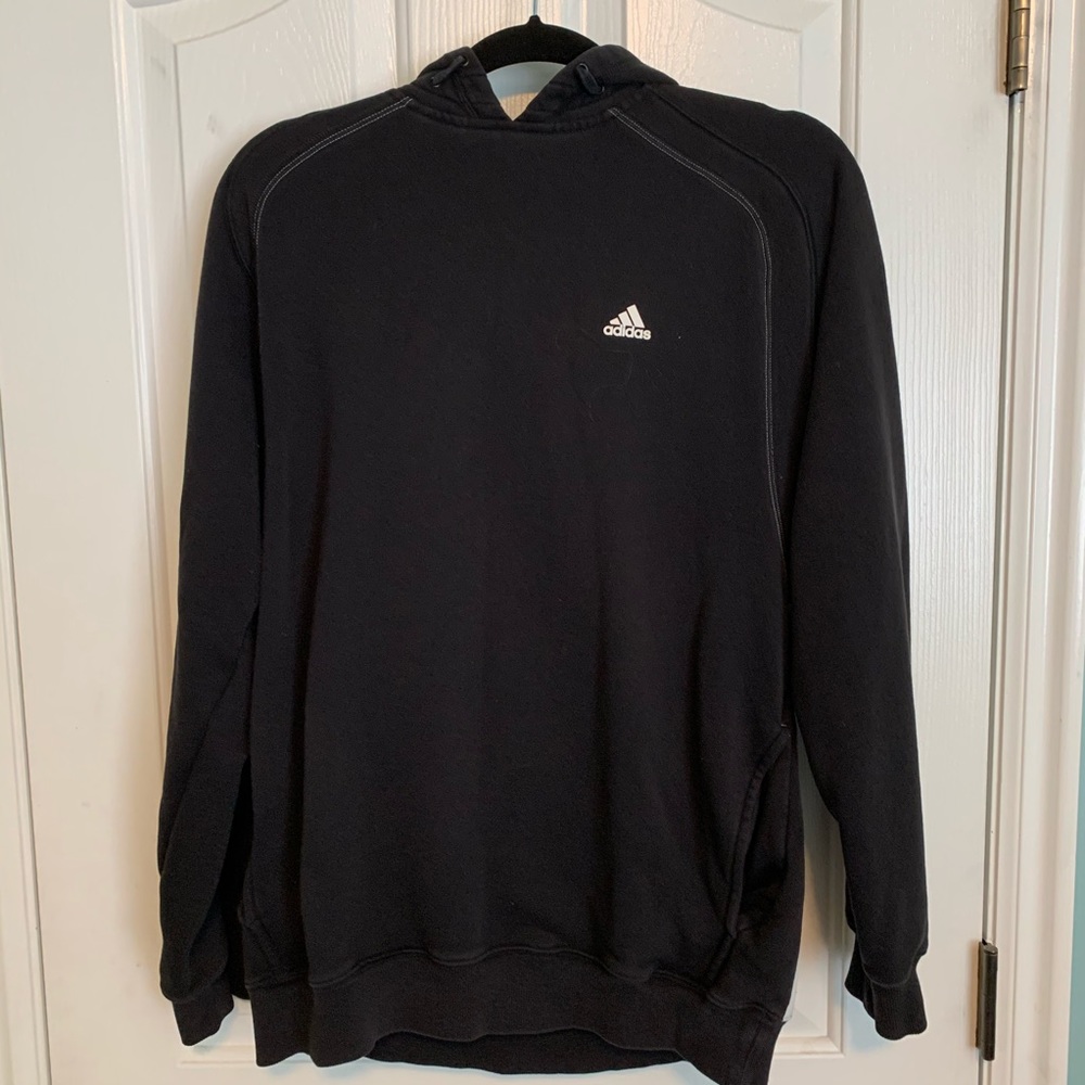 Black and white adidas hoodie